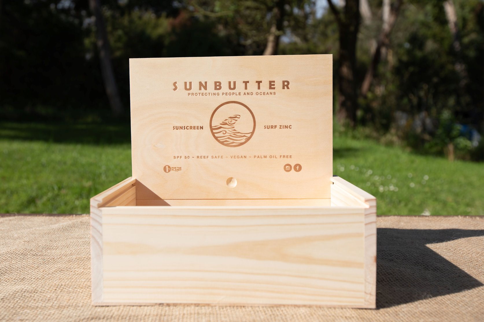 Point of Sale | Wooden Box SunButter Oceans 