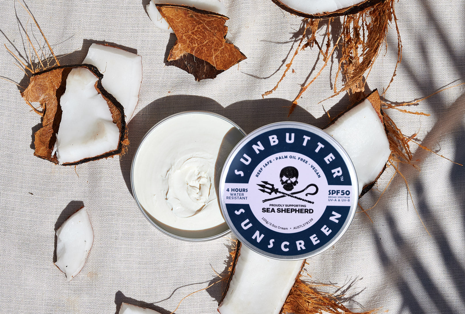 SEA SHEPHERD SPF50 Reef Safe Sunscreen SunButter Oceans 